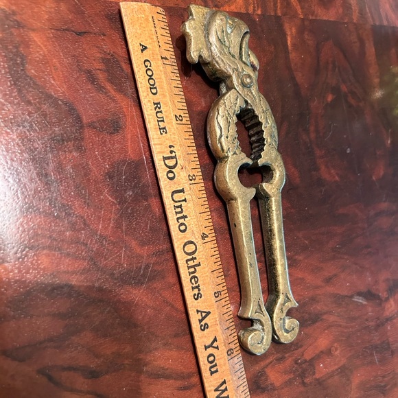 Vintage Brass Rooster Nutcracker - Picture 4 of 5